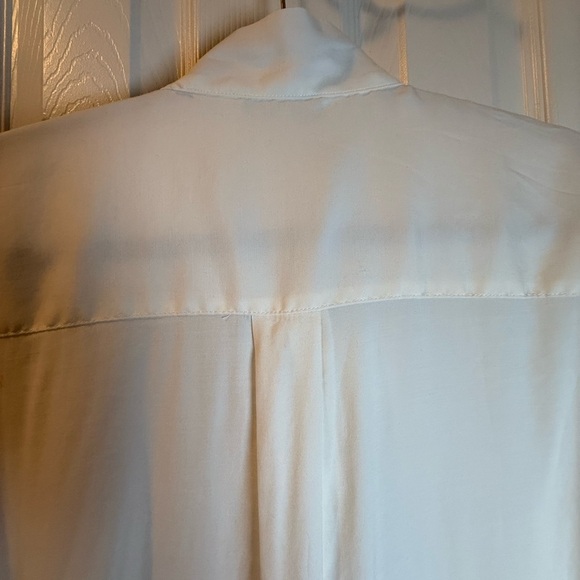 Elizabeth and James White Tunic / Blouse Neck Tie, Long Sleeve Button Down - Picture 5 of 8